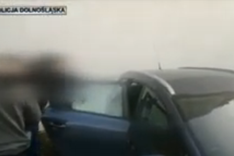 Zatrzymanie podejrzanego o pobicie w Lubaniu