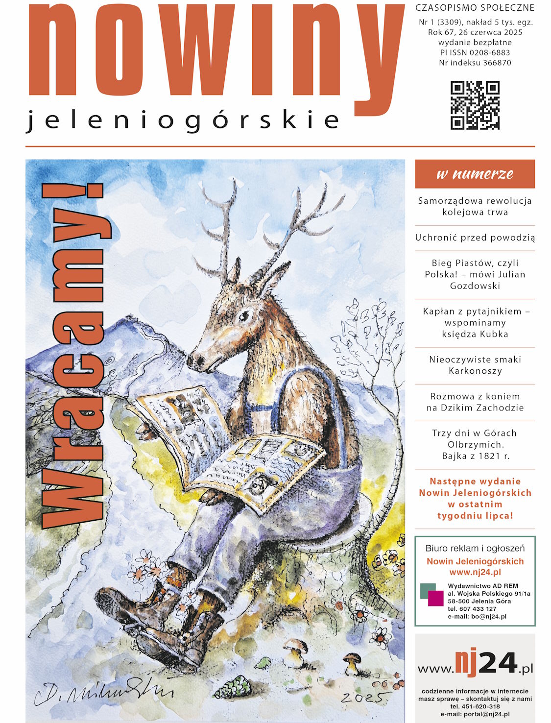 W aktualnym wydaniu Nowin Jeleniogórskich Nr 1/2025